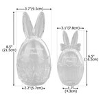 Bocal de verre personnalisé avec nom pour les oreilles du lapin de Pâques Décoration de bureau Cadeau de fête de Pâques pour les enfants
