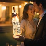 Personalised Stylish God Says I Am Birth Flower Butterfly Love Quote Glass LED Bottle Lamp with Name Mother's Day Gift for Mom Grandma