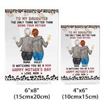 Personalised Leopard Cartoon Mother and Daughter Back View Acrylic Plaque with Names Home Decor Birthday Gift for Women