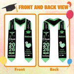 Personalized Multicolor Medical Symbols Occupational Graduation Stole with Name and Year Graduation Keepsake for Nurse Doctor Medical Graduates