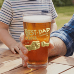 Henkilökohtainen paras isä koskaan nyrkki 16 oz olutlasi nimillä Vanhanaikainen isänpäivä syntymäpäivälahja miehelle oluen ystävälle