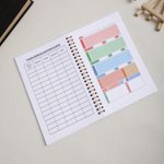 Personalized Elderly Chair Yoga Postures Spiral A5 Gym Planner Notebook with Text Yoga Exercise Guide Birthday Gift for Senior Family Friend