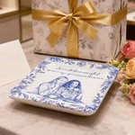 Plato de cerámica personalizado con foto y diseño floral regalo del Día de la Madre cumpleaños y ocasiones especiales para amigas y damas de honor