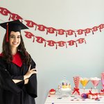 Personalized Multicolour Graduation Cap Banner with Name Home Wall Decor College Graduation Party Decor Gift for Class of 2026 Graduates