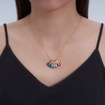 Personalized 1-5 Birthstones Rotating Necklace with Initial Dainty Jewellery Birthday Anniversary Mother's Day Gift for Mom Friend