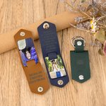 Llavero de cuero personalizado multicolor con foto de gorro de graduación con nombre y año Regalo de graduación motivador para graduados