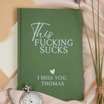 Personalised This Fucking Sucks A5 Grief Journal Notebook with Text Daily Memorial Bereavement Gift for Loss of Mom Dad Wife Husband