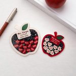 Personalized Teacher Apple Fridge Magnet Coaster Keychain with 1-35 Heart Student Names Back to School End of Year Appreciation Gift for Teachers