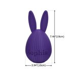 Personalised Multicolor Cute 3D-Printed Bunny Ear Design Easter Egg with Name Easter Egg Hunt Party Gift for Kids