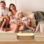 A Growing Love from Grandma's Garden - Luz LED nocturna personalizada con flores de nacimiento Regalo de cumpleaños para el Día de la Madre