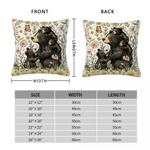 Personalised Flower Cute Mom Bear and 1-5 Baby Bears Soft Cushion Cover with Names Room Decor Mother's Day Gift for Mom