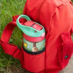 Personalized Cartoon Soccer Character Face Photo Name 16 oz Water Bottle with Silicone Straw and Handle Birthday Back to School Gift for Boys Girls