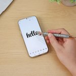 Personalised Multicolour Engraved Any Icon 5 Pcs Ballpoint Pen Set with Stylus and Text Graduation Party Appreciation Gift for Colleagues Friends