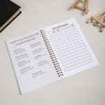 Personalized Elderly Chair Yoga Postures Spiral A5 Gym Planner Notebook with Text Yoga Exercise Guide Birthday Gift for Senior Family Friend