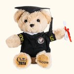 Personalised Cute Graduation Teddy Bear Plush Toy with Name and School Badge Graduation Gift for Class of 2026 Graduates