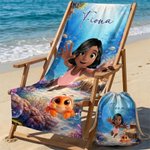 Personalisiertes Strandtuch mit eigener 3D Taucherfigur | mit Namen | sandabweisend | schnelltrocknend | Sommer Urlaub Geschenk für Familie Freunde
