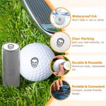 Tampon de balle de golf personnalisé avec visage d'avatar Marque d'identification de balle Cadeau d'anniversaire Cadeau d'entraînement pour joueurs de golf enthousiastes