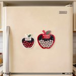 Personalized Teacher Apple Fridge Magnet Coaster Keychain with 1-35 Heart Student Names Back to School End of Year Appreciation Gift for Teachers