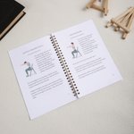 Personalized Elderly Chair Yoga Postures Spiral A5 Gym Planner Notebook with Text Yoga Exercise Guide Birthday Gift for Senior Family Friend