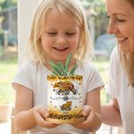 Henkilökohtainen vesiväri auringonkukka leopardi tulosta äiti-vauva karhu keraaminen kukkaruukku nimet äitienpäivä syntymäpäivälahja äidille