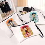 Personalisierte Bachelor-Hut Cartoon-Charakter Make-up-Tasche mit Namen Jahr und Schule Name Gratulation Abschluss Geschenk für Absolventen