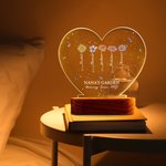 A Growing Love from Grandma's Garden - Luz LED nocturna personalizada con flores de nacimiento Regalo de cumpleaños para el Día de la Madre