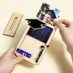 Personalized Tassel Bachelor Hat Wooden Photo Frame with Name and Base Desk Decorarion Class of 2026 Graduation Gift for Graduates