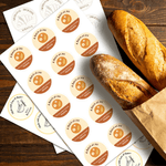 Personalised Bread Baking Element Cute Biscuit Sticker with Name Bakery Birthday Gift for Cake Shop Baker Baking Enthusiast