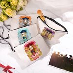 Personalisierte Bachelor-Hut Cartoon-Charakter Make-up-Tasche mit Namen Jahr und Schule Name Gratulation Abschluss Geschenk für Absolventen