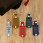 Llavero de cuero personalizado multicolor con foto de gorro de graduación con nombre y año Regalo de graduación motivador para graduados