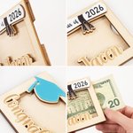 Portamonete in legno personalizzato con nome e anno incisi per i laureati della classe 2026