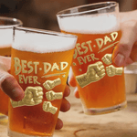 Henkilökohtainen paras isä koskaan nyrkki 16 oz olutlasi nimillä Vanhanaikainen isänpäivä syntymäpäivälahja miehelle oluen ystävälle