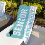 Personalised Multicolour Oversized Quick Dry Graduation Senior 2026 Name Beach Towel Travel Essential Birthday Gift for Family Friend