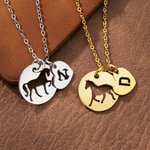 Personalisierte hohle Pferd Halskette mit anfänglichen Herz Charme Exquisite Schmuck Spiel Tag Jahrestag Geschenk für Pferdeliebhaber Reiter