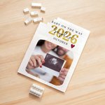 Personalized Baby Ultrasound Photo ABS Brick Puzzle with Name Year and Stand Birthday Anniversary Mother's Day Father's Day Gift for New Mom Dad
