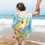 Gepersonaliseerd Strandlaken met Naam Onderwaterwereld met Zeedieren Super Absorberend voor Zomervakantie en Verjaardagscadeau voor Jongens en Meisjes