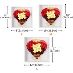 Personalized 2-8 Puzzle Names Love Paper Flower Shadow Box Frame with Title Home Decor Mother's Day Gift for Women