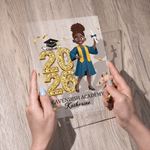 Personlig tegneserieplakett i akryl med navn og årstall Graduation Keepsake-gave til nyutdannede