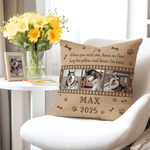 Henkilökohtainen 3 lemmikkieläinten valokuvia Paw Bone Print pehmeä heittää tyynyn kansi nimi ja vuosi Home Decoration Memorial lahja lemmikkieläinten menetys