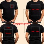 Gepersonaliseerd Koningsdag T-shirt Sweatshirt met Kroon Foto Tekst en Nummer Wedstrijddag Verjaardag of Jubileumcadeau voor Familie of Vrienden