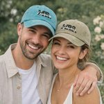 Personalisierte Stickerei Herr & Frau Paar passende Baseballmütze mit Familiennamen Flitterwochen Reise Hochzeit Geschenk für Newlyweds Paar