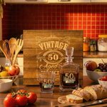 Personalized Vintage Style Whiskey Decanter with Name and Number Bar Accessory Birthday Father's Day Gift for Whiskey Lovers