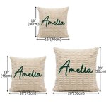 Personlig flerfarget linje broderi navn mykt kast pute deksel hjem dekorasjon daglig bruk bursdagsgave til barn familie venner