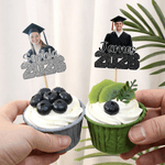 Personalisierte Multi-Color Foto Cupcake Topper mit Namen und Jahr Kuchen Dekoration Graduierung Geschenk für Absolvent Freund