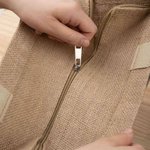 Personalised Cute Easter Bunny Birth Flower Large Capacity Jute Tote Bag with Name Daily Use Easter Gift for Friends Kids