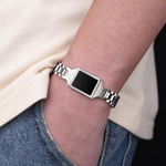 Personalised Heat-Reactive Photo Bracelet with  Engraved Text Meaningful Birthday Holiday Father's Day Gift for Father Brother