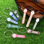 Gepersonaliseerde 3D afgedrukte bal sport sleutelhanger met naam Game Day verjaardagscadeau voor bal sportliefhebbers