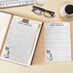 Personalisierte Aquarell Stil Haustier Foto Notizblock mit 40/80 Seiten und Text täglichen Gebrauch Geburtstag Geschenk für Tierliebhaber