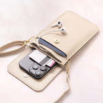 Personlig, bærbar veske i PU-lær med navn og berøringsskjermvindu til daglig bruk Bursdagsgave til kvinner