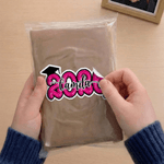 Personalised 2026 Graduation Cap Waterproof Stickers with Name Graduation Party Decoration Favor for Graduates